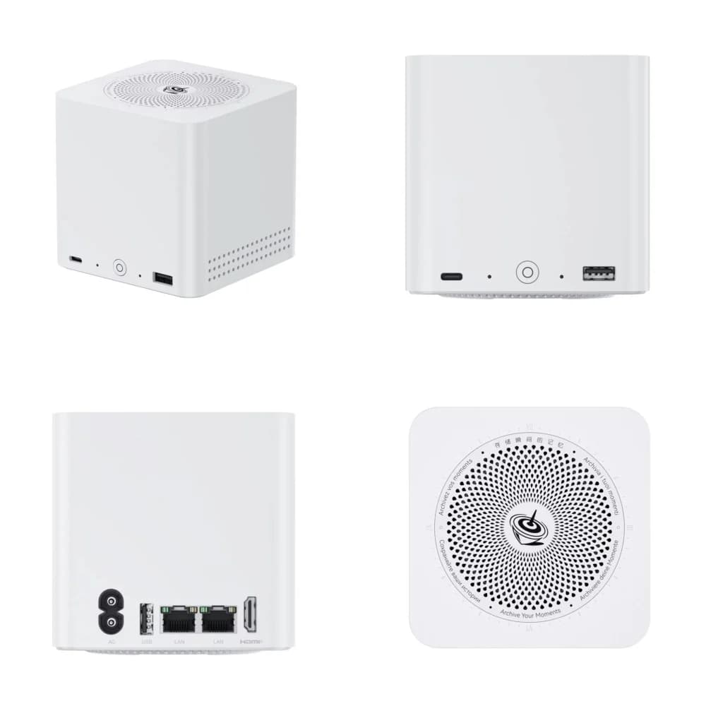 Beelink ME Mini PC NAS Domestico con 6 Slot, CPU N150, 12GB LPDDR5, 64GB eMMC, SSD da 2TB, USB Type-C, 2.5G RJ45, Software