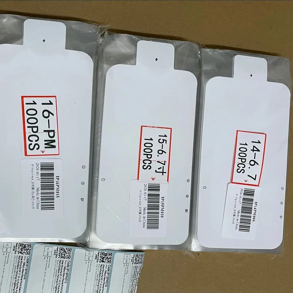 100pcs/lot EXW New Phone Package Paper Seals Box Sticker For iP 17 17e 17Air Pro Promax 16 Pro Max Outer Packing Wraping Sealing