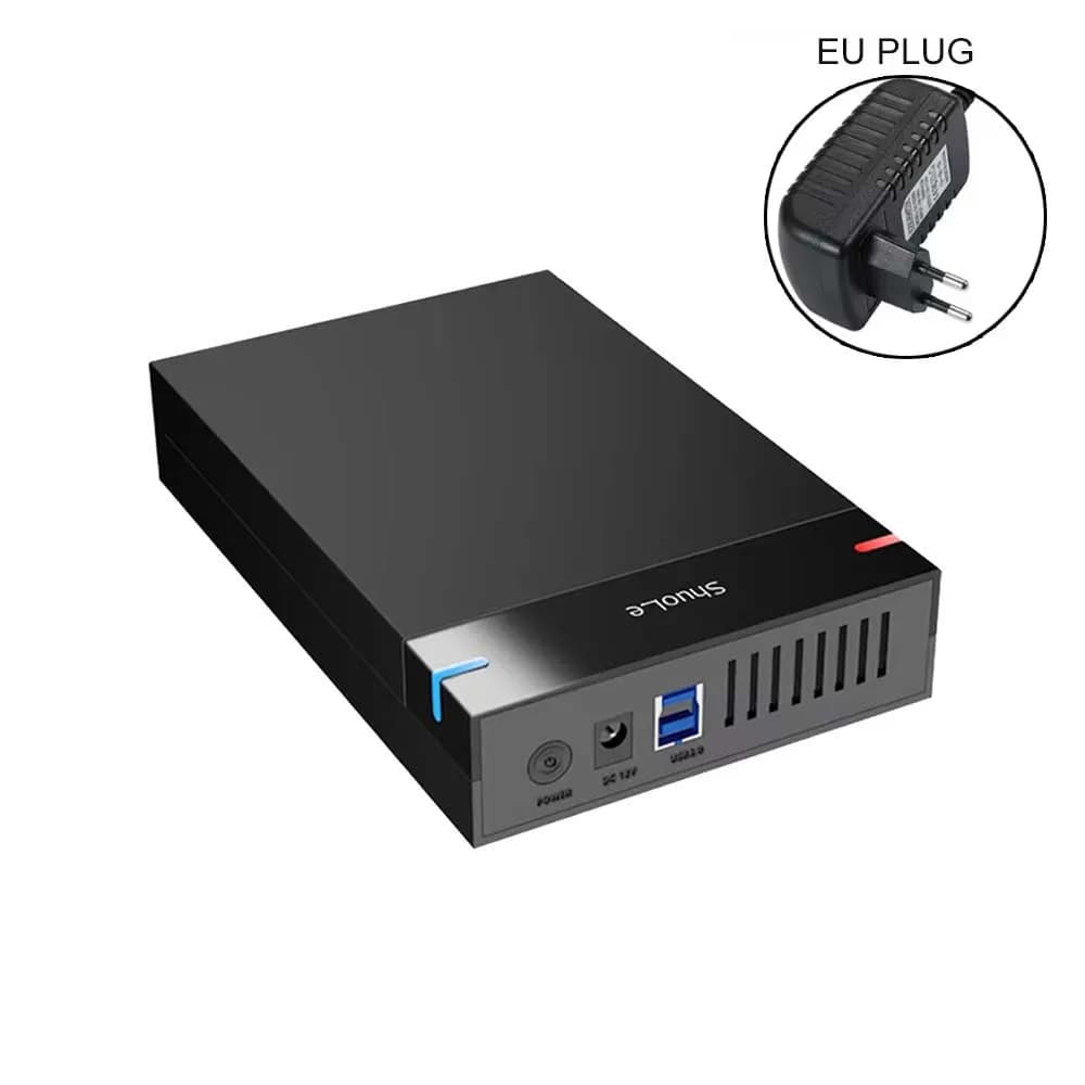 Custodia/Box Esterno Portatile da 3.5 Pollici per Disco Rigido SATA SSD HDD 10TB USB 3.0 per PC, Laptop, TV, Cellulare