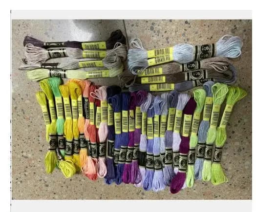 35New D * mc colori punto croce cotone ricamo filo per cucire matasse artigianato fai da te due etichette 1-35 colori