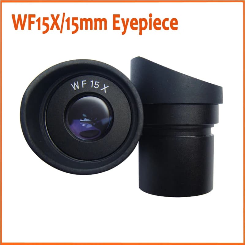 WF15X Microscopio stereo grandangolare da 15 mm Microscopio oculare Lente di montaggio Dimensioni 30 mm con coppe in gomma