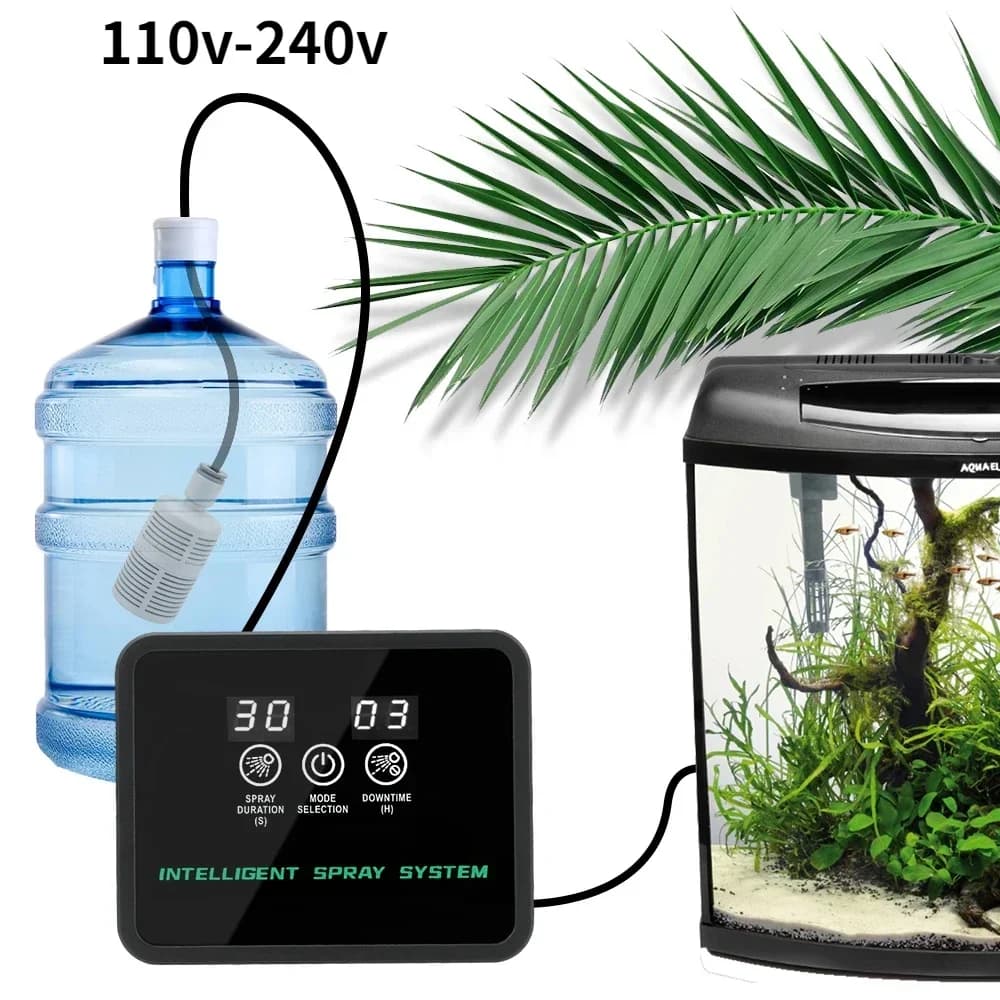 Set di sistemi di spruzzatura per foresta pluviale con timer per umidificatore elettronico con touch screen per rettili automatico intelligente
