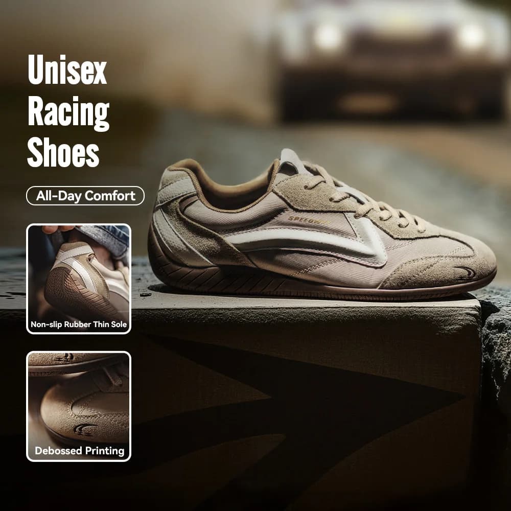 Maden Vintage Patchwork Racing Shoes Unisex Autumn Breathable German Trainers Sneakers Thin Sole Casual Lace-Up Sporty Shoes