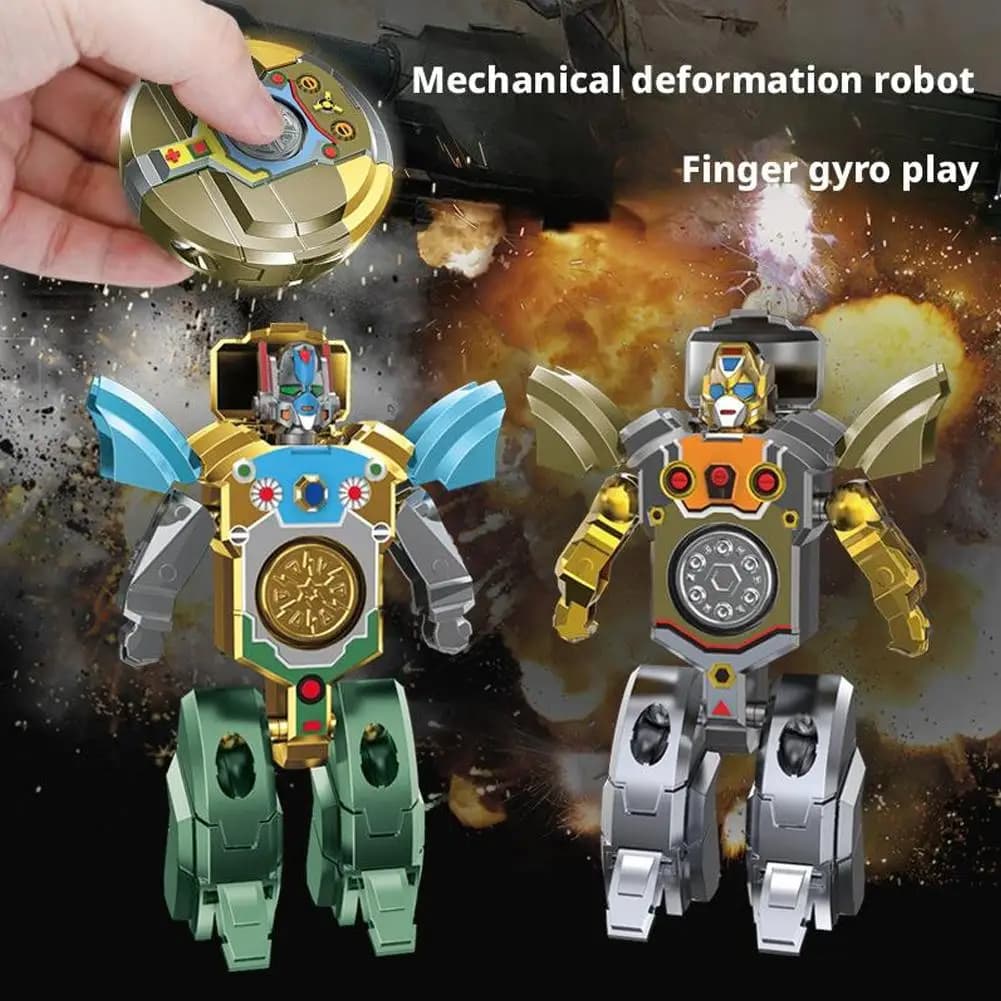 Robot Deformabile Festivo Fidget Spinner, Giocattolo Sensoriale Giroscopico Creativo, Gadget Antistress Portatile, Regalo di Decompressione per le Feste