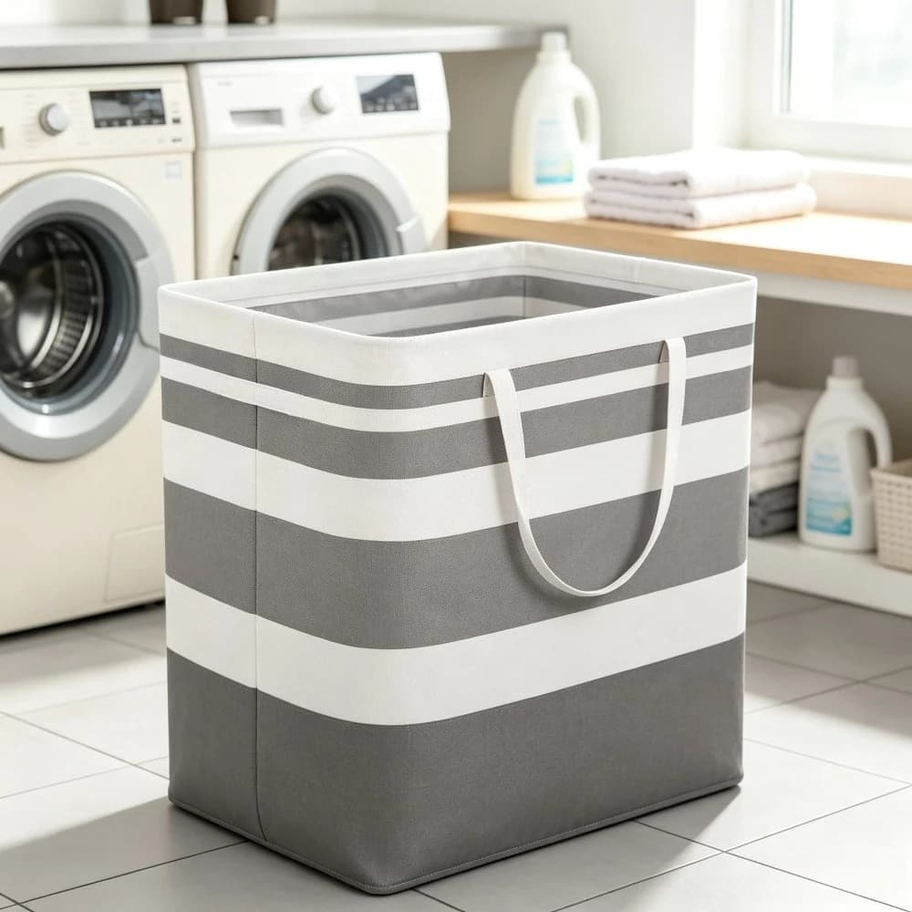 75L Large Laundry Hamper Bag with Handles Durable Dirty Clothes Storage Basket for Home Dorm Hotel Bedroom 40x30x60cm Organizer