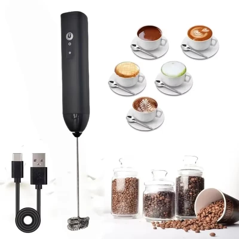 NUOVO 2026 MINI Montalatte Ricaricabile USB a 3 Velocità, Frullatore Elettrico Portatile per Caffè, Sbattitore per Uova