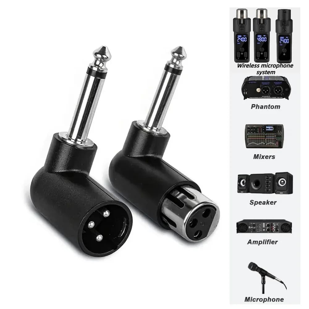 XLR Male to 6.35mm (1/4 Inch) Female Adapter - 3-Pin Balanced Audio Interface,Suitable for Microphones,Speakers,Audio Interfaces