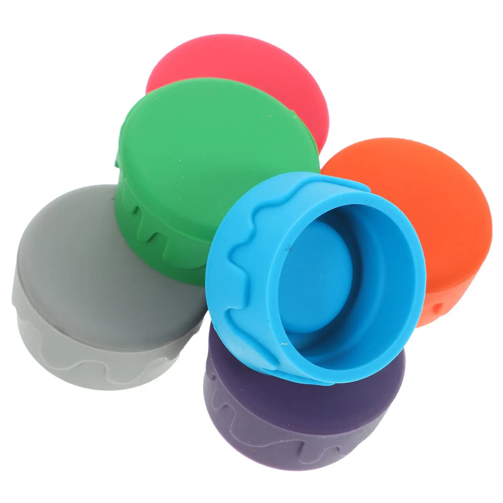 Set di 6 Tappi in Silicone per Bottiglie, Sigillanti Riutilizzabili per Vino, Birra, Bevande, Uso Domestico, Bar, Club e Feste