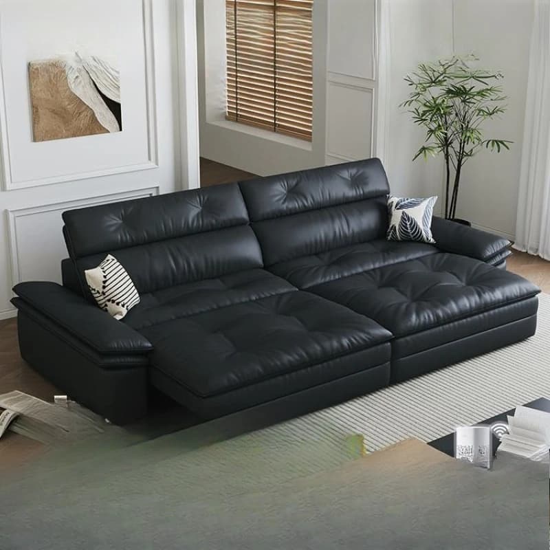 Big Mac electric sofa bed with adjustment function, retractable seat, ideal to lie down and sleep, positionable at zero distance from the wall, for the living room.