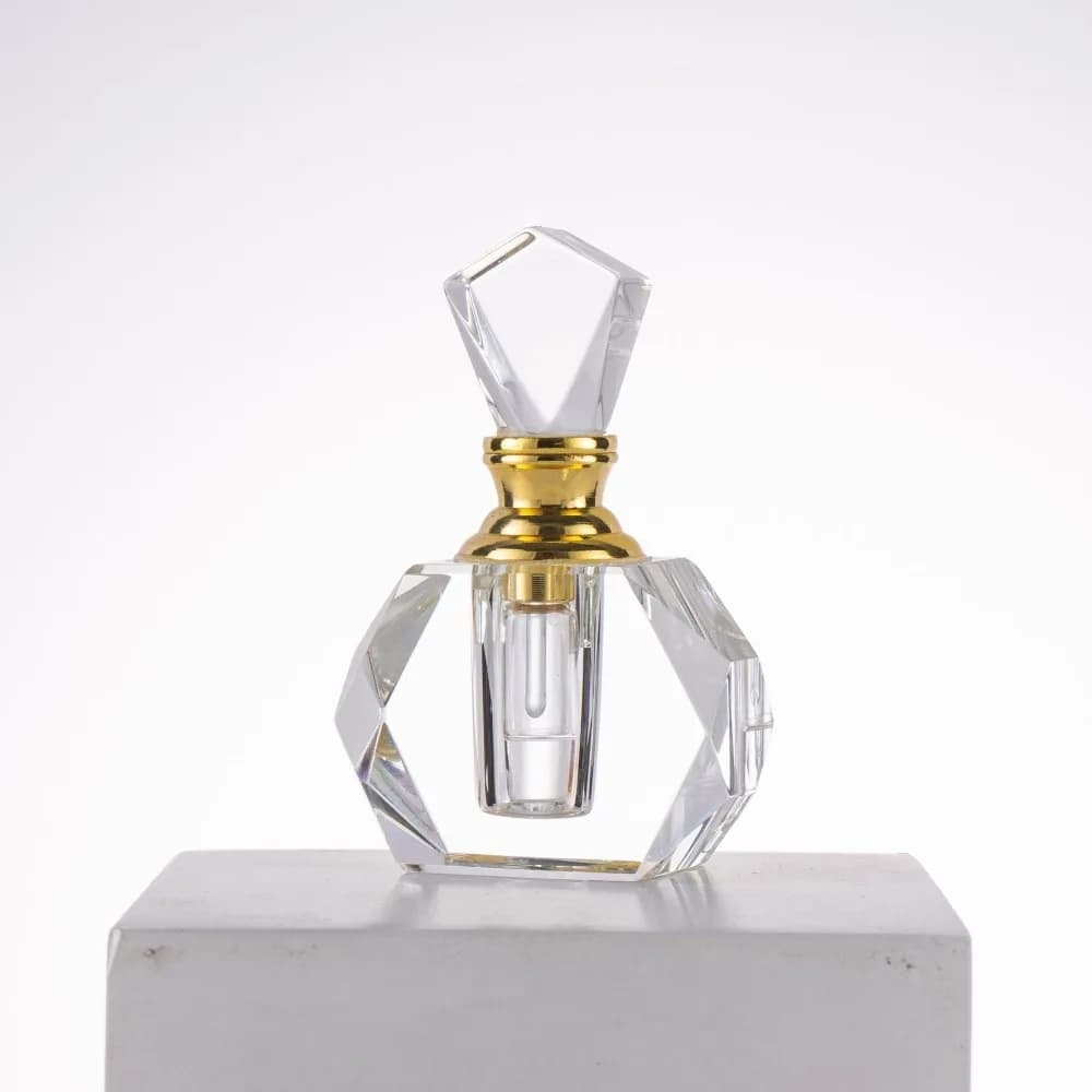 Flacone di Profumo in Cristallo da 1ml, Mini Bottiglia in Vetro per Oli Essenziali, Ricaricabile, Decorativa, Regalo di Natale per Donne, Bomboniera