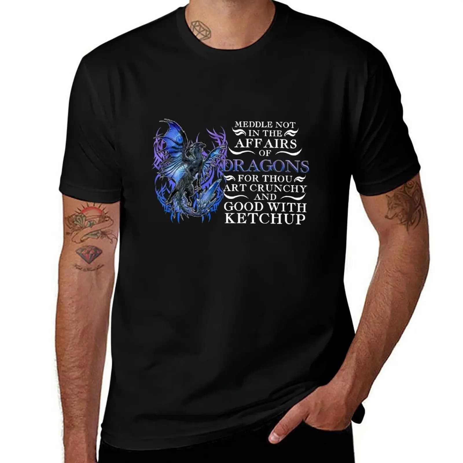 Affairs Of Dragon T-Shirt Large Size Loose Casual Tee T-Shirt