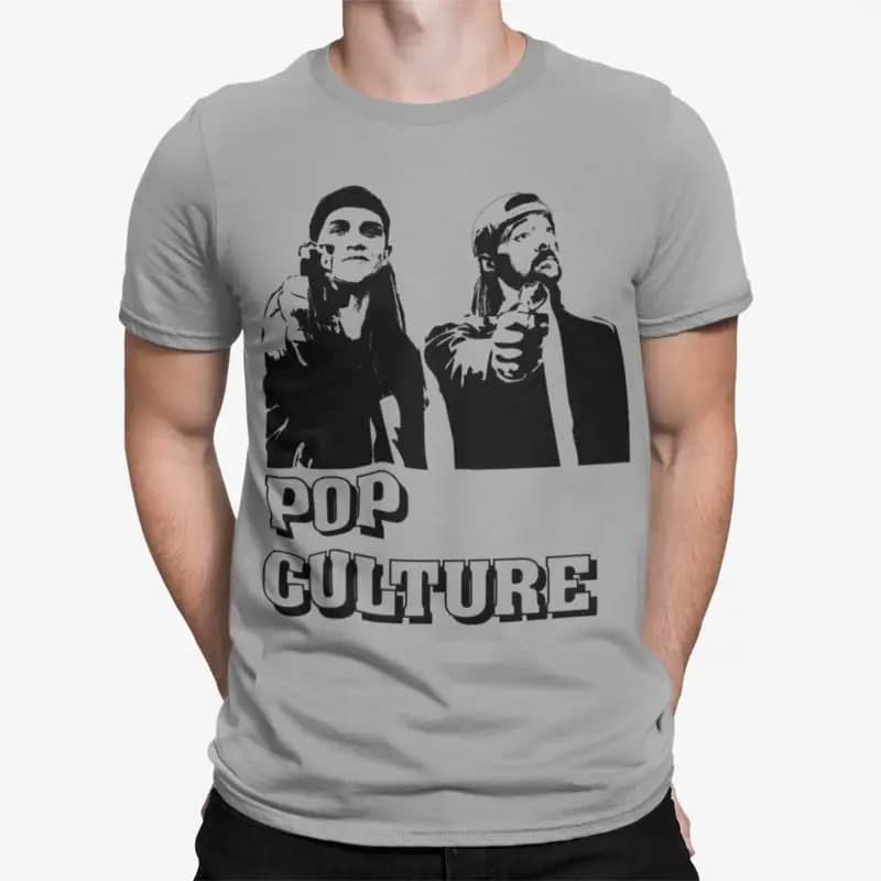 Maglietta ufficiale da uomo Kevin Smith Jay e Silent Bob Pop Culture Fiction Remix