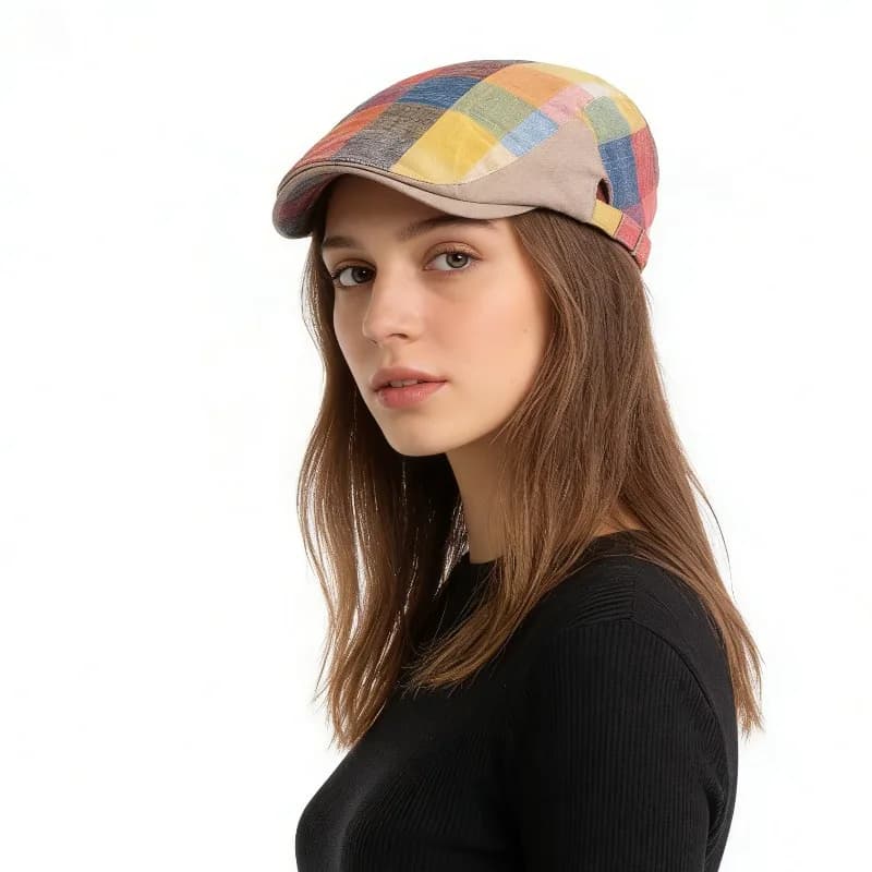 Berretti unisex spring summer, multicolored hats, duck beak hat, flat hat for woman and man