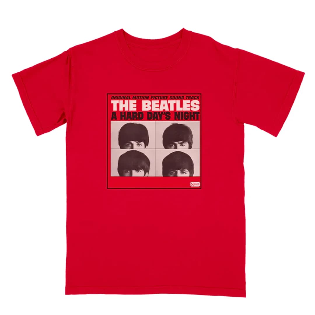 T-shirt con copertina dell'album A Hard Day's Night Red T-shirt dei Beatles T-shirt estiva alla moda in puro cotone T-shirt da uomo Abbigliamento per bambini T-shirt da donna