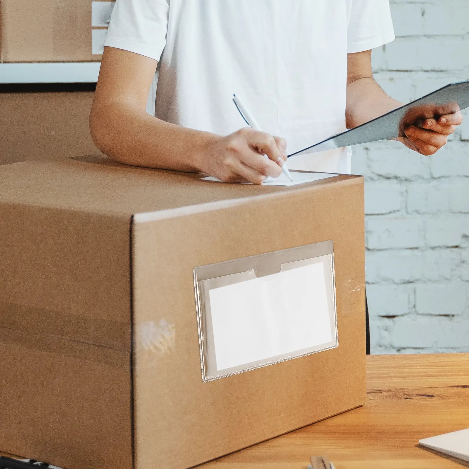 30 pezzi di buste per etichette autoadesive, custodie trasparenti per carte, per organizzare l'ufficio, la scuola, la casa, per evitare impronte digitali