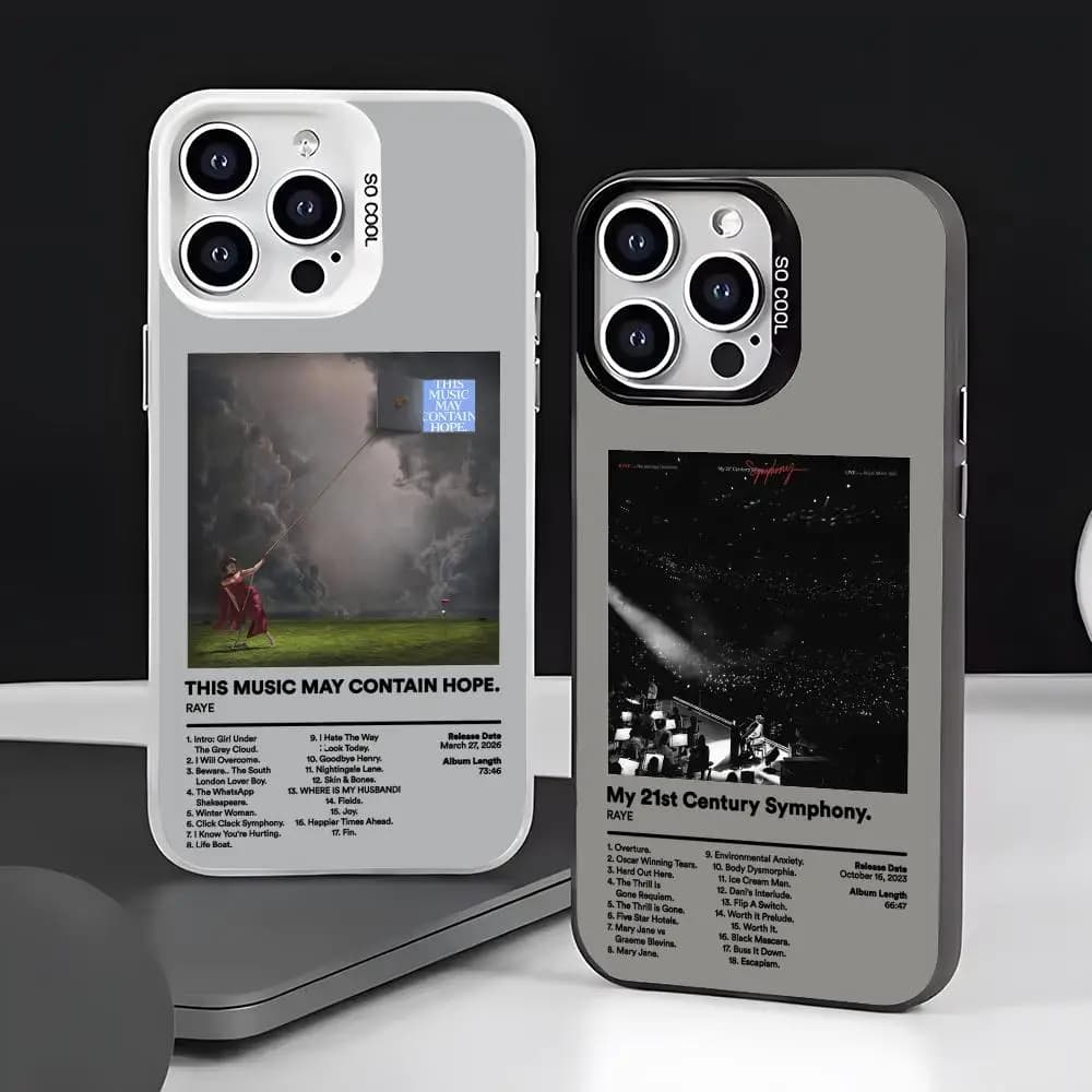 Custodia per telefono R-RAYE (cantante inglese) per iPhone 17 16 15 14 13 12 11 Pro Max Air, opaca, laser, Aurora, antiurto