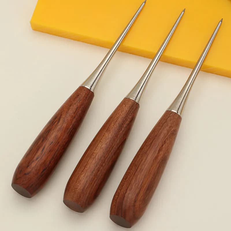 Handmade Walnut Punching Leather Sprinkle Sewing Tool For Hand-made Sewing Do-by-te Shoe Repair Tool