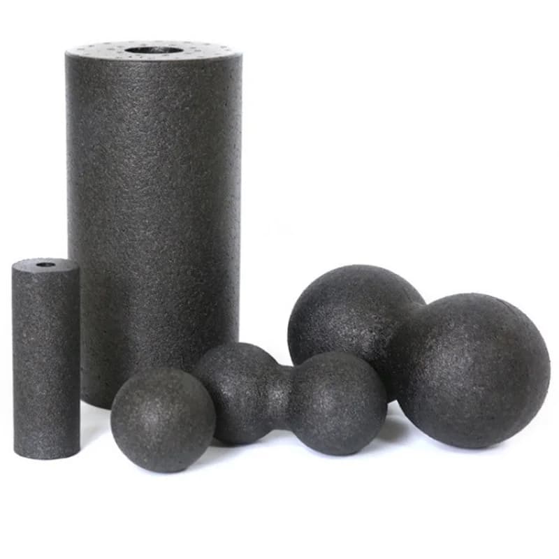 Fitness Yoga Roller EPP 5 in 1 set of Foam Rollers for Massage and Deep Fabric Exercises, Back Leg Arm Muscle Recovery