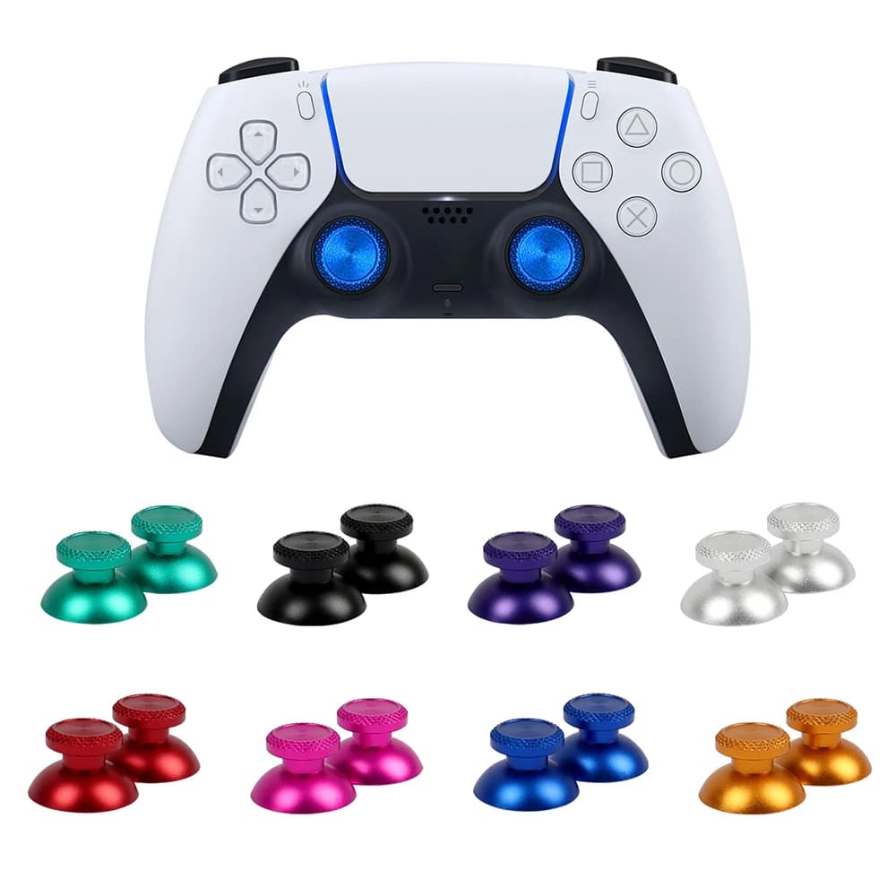 1pair Aluminum Metal Analog Joystick thumb Stick Grip Cap For PS5 Controller Gamepad Rocker Caps Thumbstick Accessories