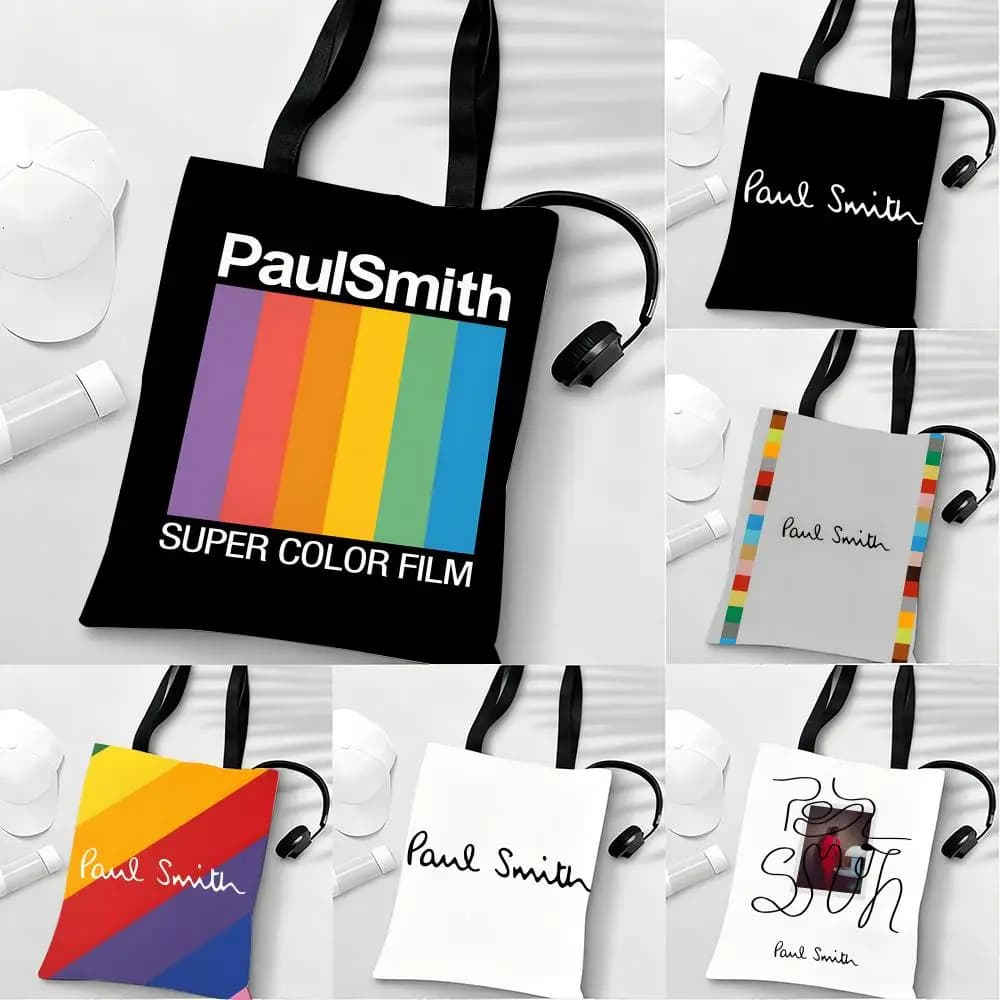 Borse portaoggetti leggere, ecologiche, alla moda, multiuso, di grande capacità, in tela, con tracolla, P-P-Paul Smith