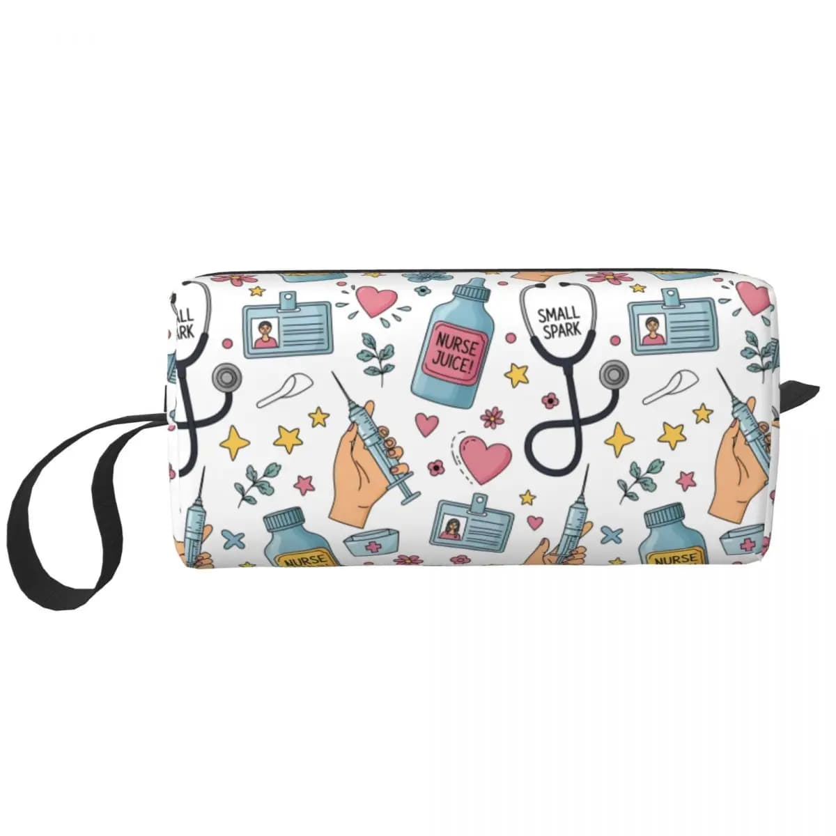 Enfermera En Apuros Dottore Infermiera Borse per cosmetici Kawaii Borsa per trucco portatile da viaggio Ragazza per organizzatori di stoccaggio necessari