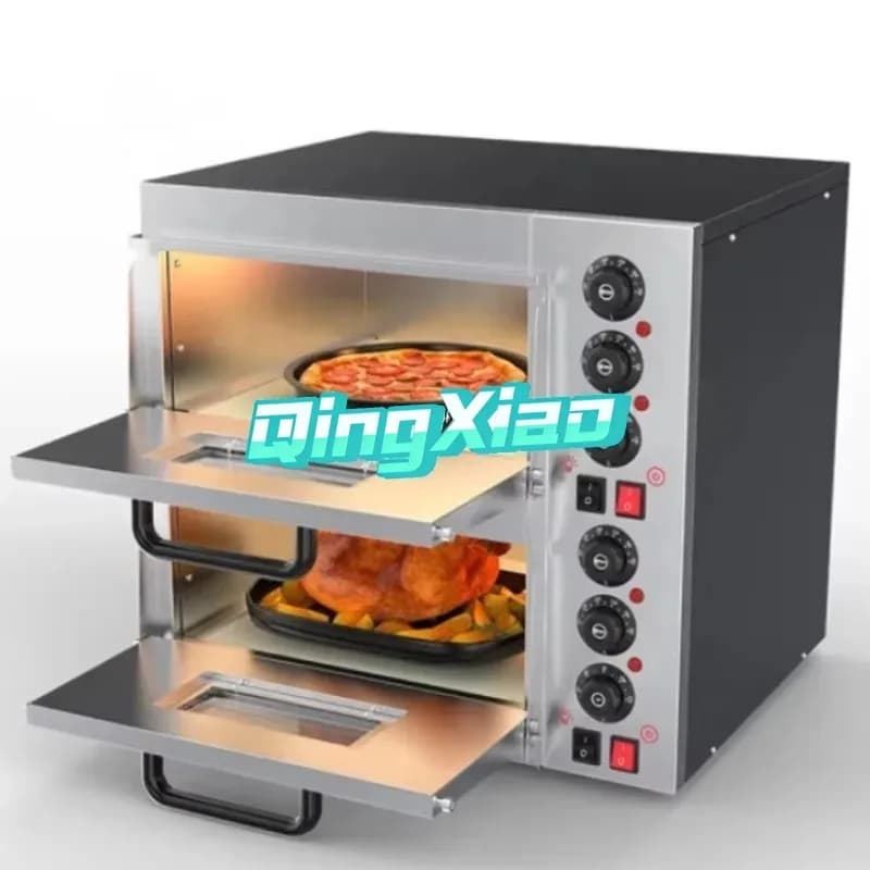 Forno Elettrico Commerciale per Pizza con Struttura in Acciaio Inossidabile e Base in Pietra di Marmo, Certificato CE, Alta Efficienza, Durevole, in Vendita