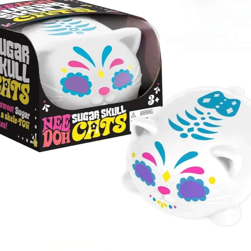 Needoh Sugar Skull Cats Schylling Buttery-Soft Feel Fidget Toy ASMR Sensory Anti stress relief toy Gifts
