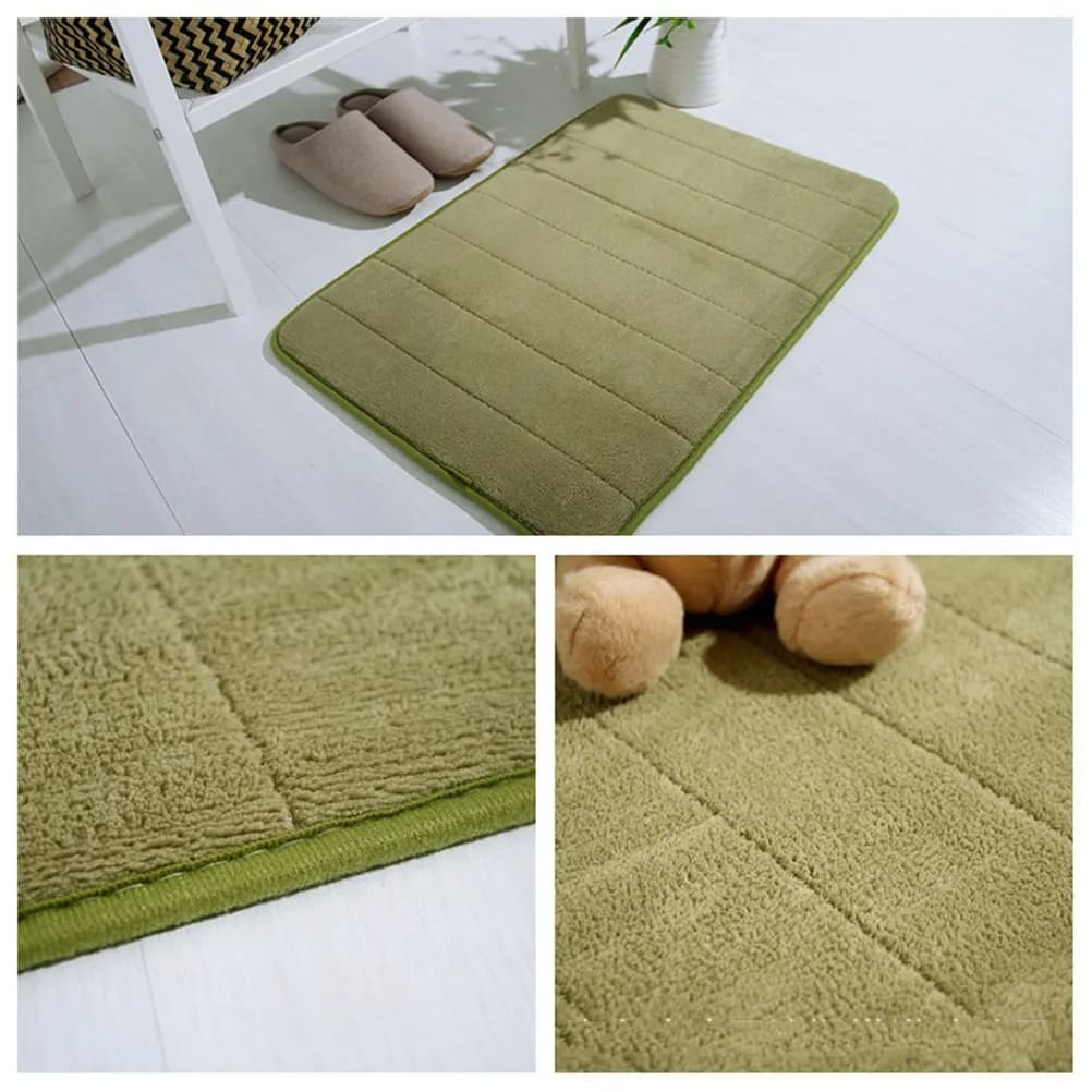 Tappetino da Ingresso in Memory Foam Corallo 30x50cm, Antiscivolo e Assorbente per Bagno, Cucina, Soggiorno, Camera da Letto, Spesso e Delicato sulla Pelle