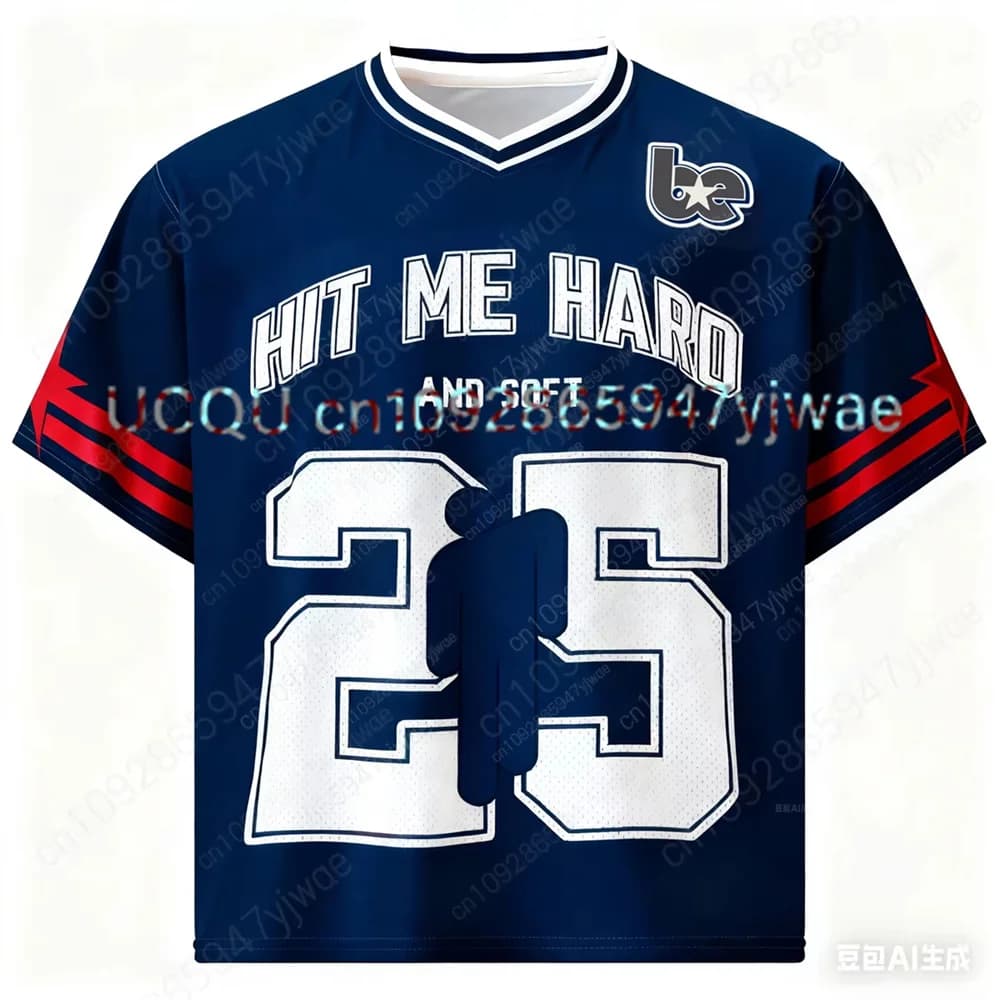 T-shirt Neutro Hit Me Hard And Soft, Maglietta Moda Streetwear, Regalo per Fan, Jersey con Album Musicale di Cantante Pop, T-shirt Estiva da Uomo e Donna