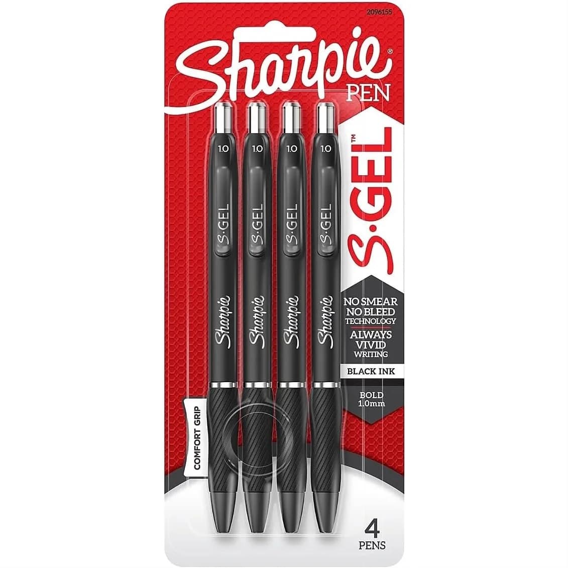 Penne Gel Sharpie S-Gel Bold Point Nere, Confezione da 4 per Scrittura Fluida