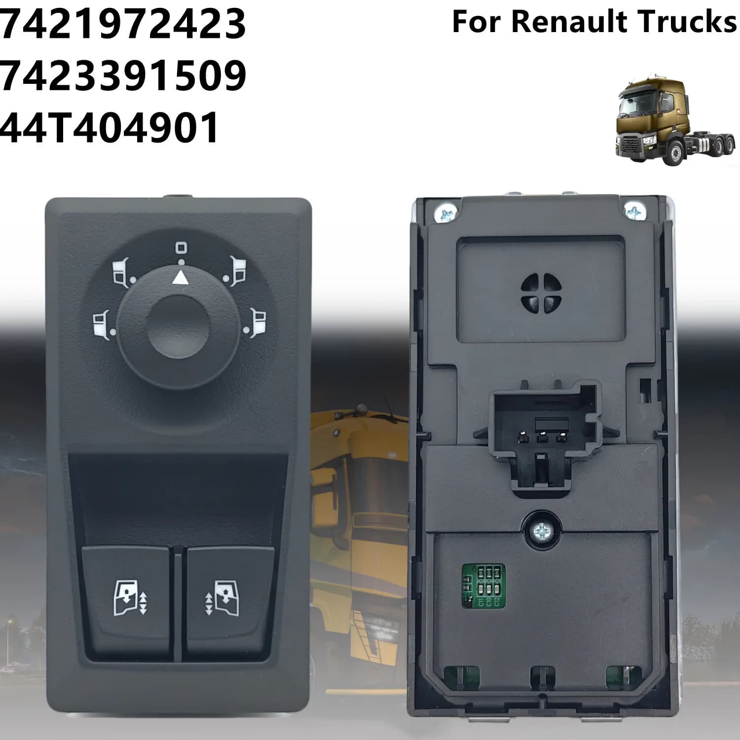 Electronic Window Control Switch Button For Renault Trucks 7421972423 7423391509 44T404901