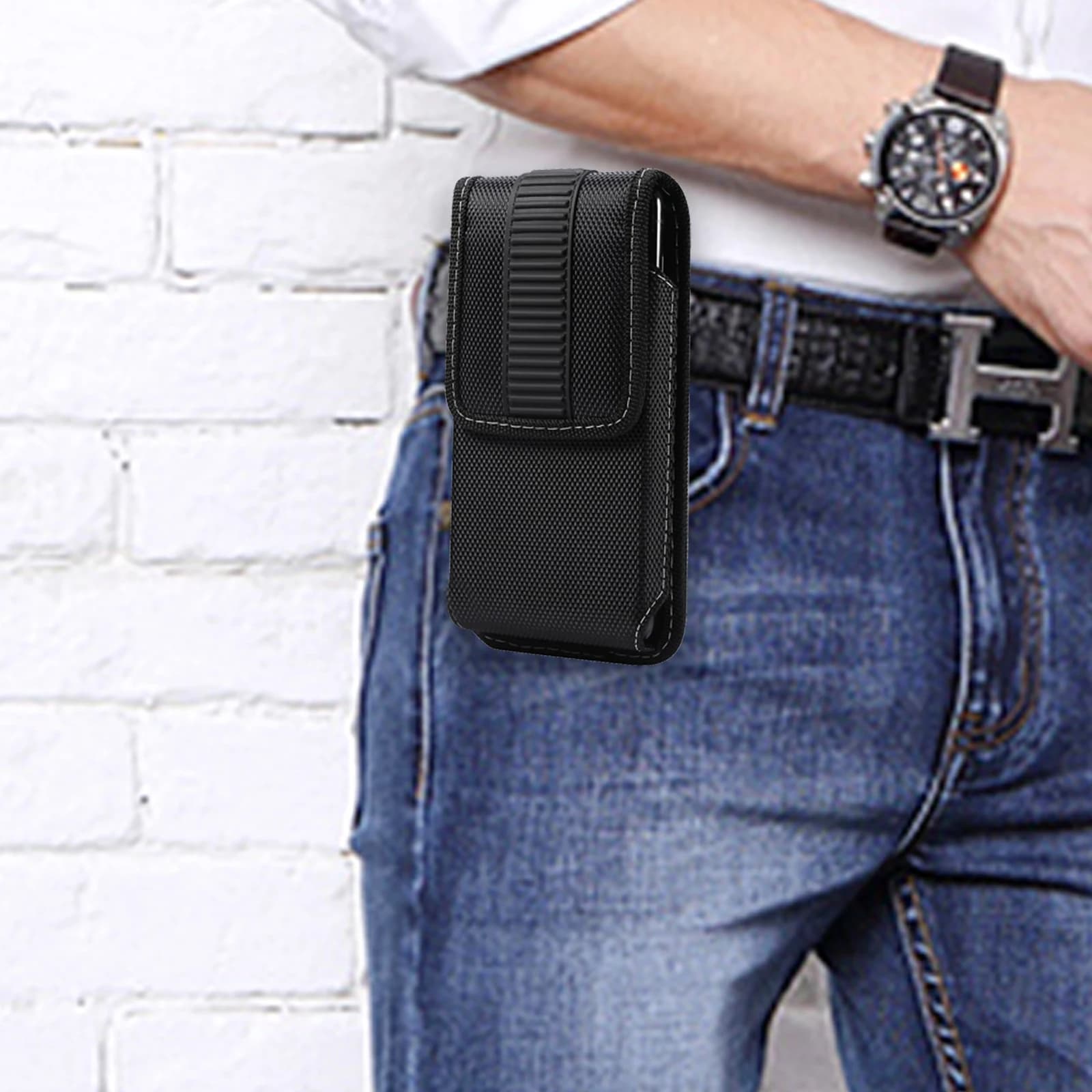Custodia per telefono con Clip da cintura in Nylon marsupio da uomo per Samsung Galaxy A15 A25 A35 A55 A13 A23 A33 5G A12 A22 A32 A52 A72 A51 custodia per fondina