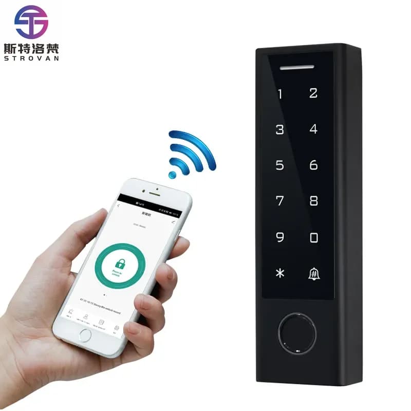 Aluminum Alloy Smart Door Lock Fingerprint & Password Access Control System