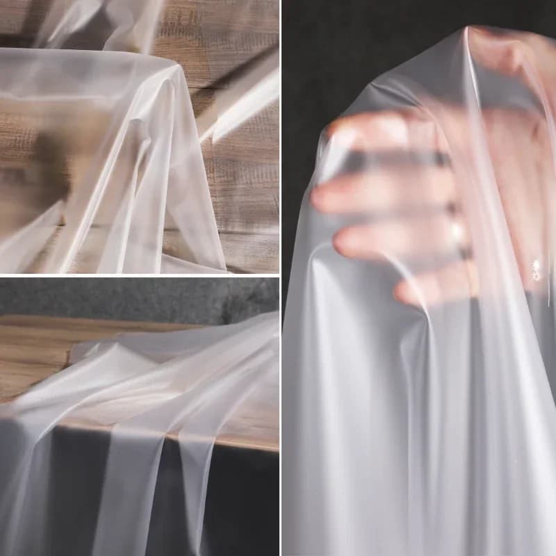 Tessuto TPU impermeabile semitrasparente opaco da 0,2 mm Abbigliamento in tessuto di design per materiale da cucito fai da te