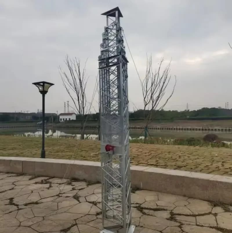 【Specializzato】Torre telescopica a traliccio con tiranti da 10m, 12m, 18m per montaggio su tetto o a terra, per estensioni di celle UHF, VHF, HF e WiFi