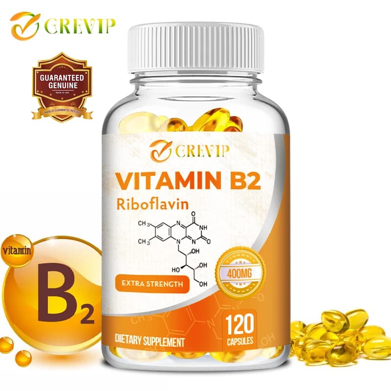 Vitamin B2 (riboflavin) 400mg-energy supplement, for skin and cell health, nervous system support