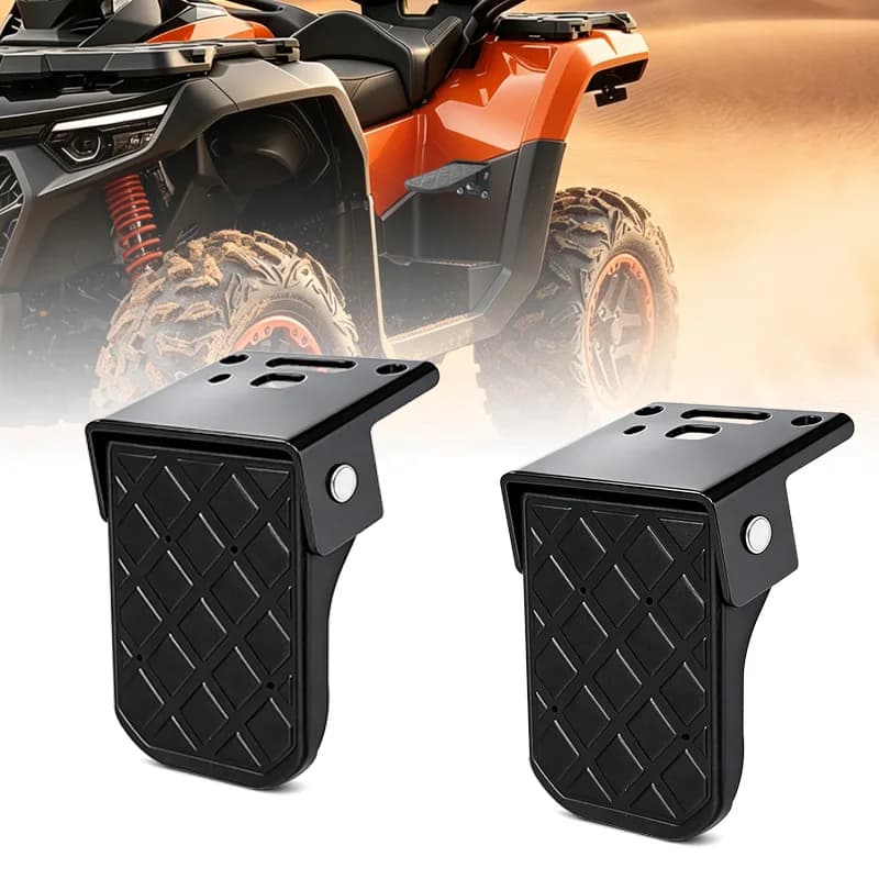 Universal Rear Passenger Foot Pegs Motorcycles Accessories Black Foot Pedal Dirt Bike Foot Pegs Folding Truck Bed Step Anti-Slip
