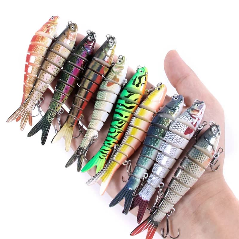 Artificial bait 10cm 11.4g Multisection - Long-sleeved Bionic bait for Underwater Fishing in 10 Colors for Fishing Equipment