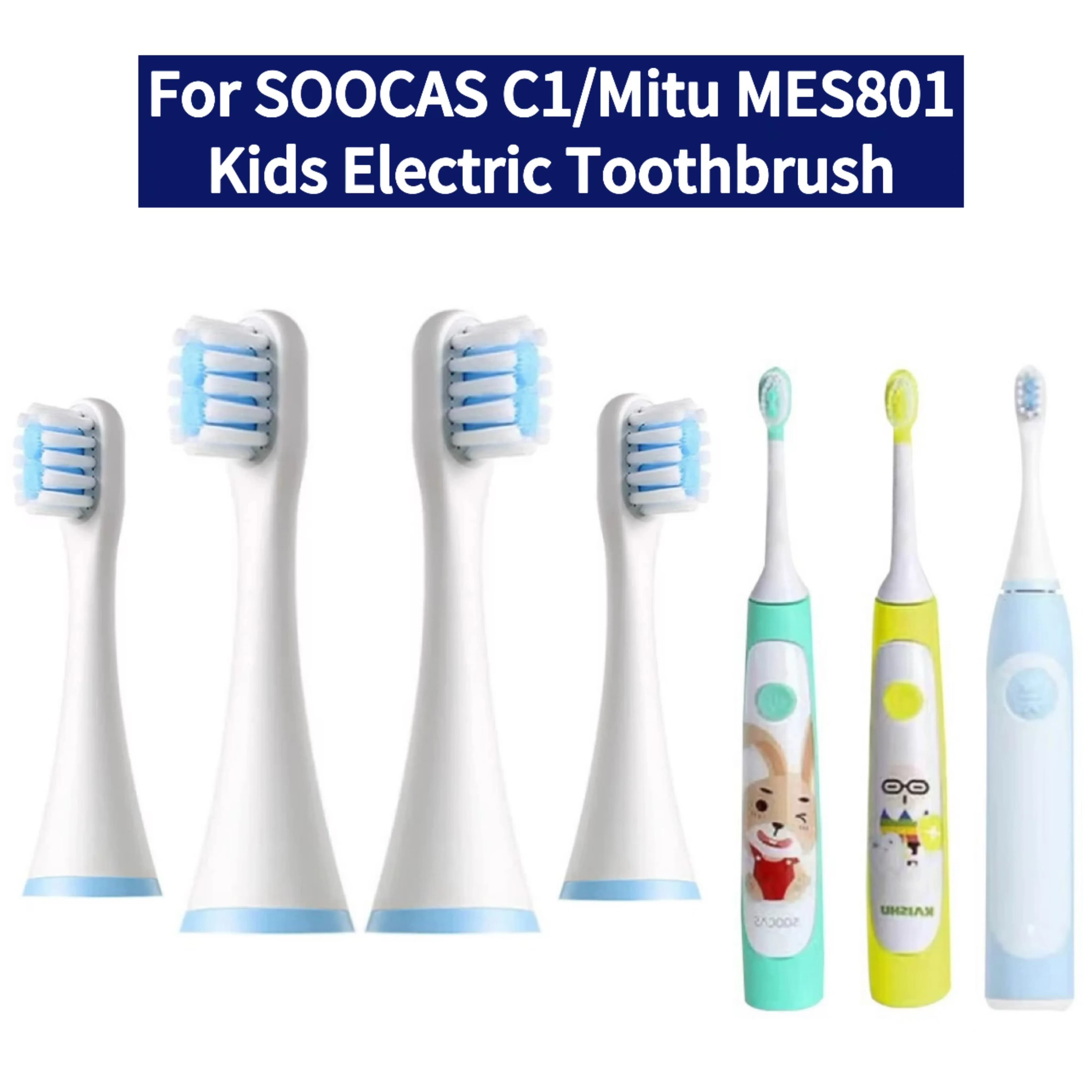 Replacement heads for toothbrush for SOOCAS C1/MITU MES801/KAISHU/DR.BEI A7 Electric Toothbrush for children