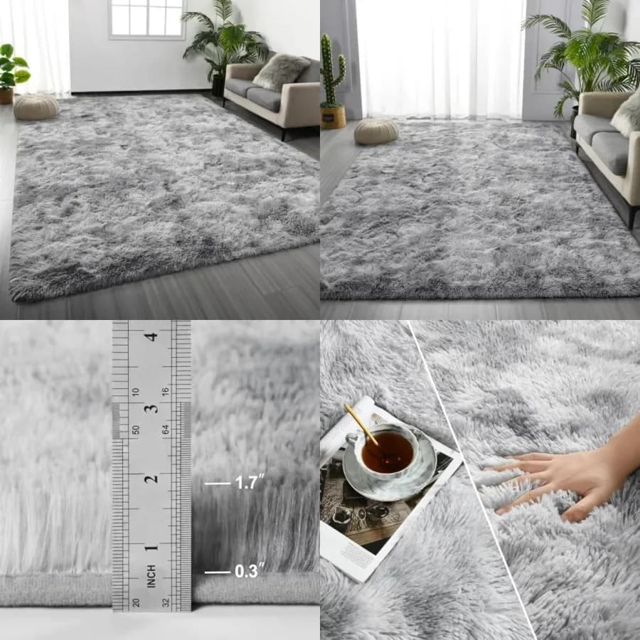 Tappeti Grandi in Stile Shag, Tappeto Morbido Effetto Tie-Dye per Soggiorno, Tappeti Ultra Morbidi e Soffici per Camera da Letto, Tappeto per Interni e Cameretta