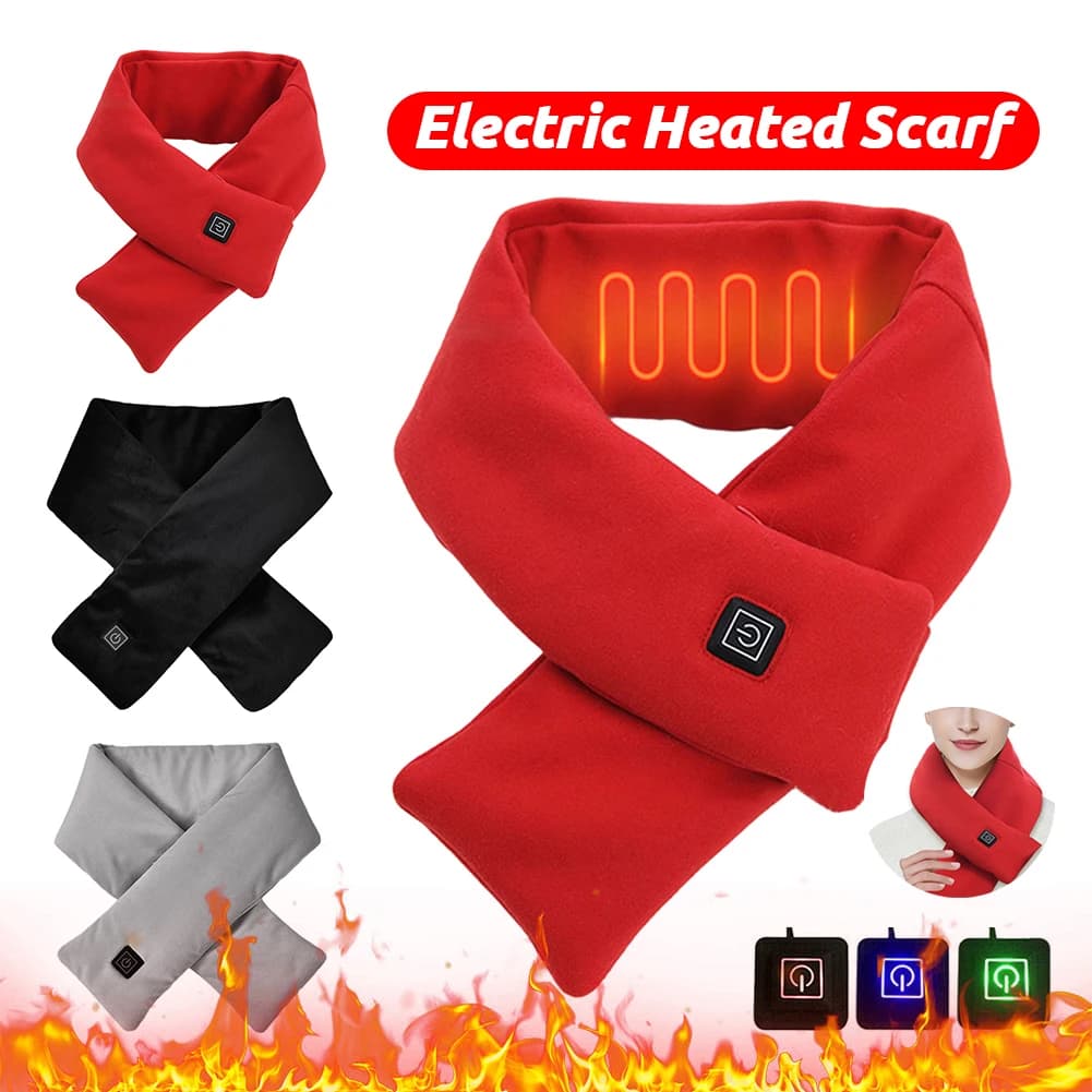 Sciarpa riscaldante elettrica Sciarpa riscaldata elettrica con ricarica USB Sciarpa al collo riscaldata a prova di freddo lavabile per arrampicata, escursionismo, ciclismo