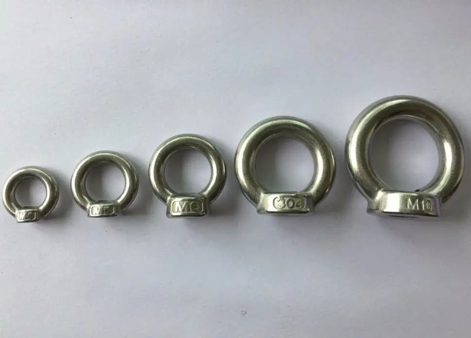 10 pz M3 M4 M5 M6 M8 M10 Dado Occhio In Acciaio Inox Marine Eyenut Anello Dado Foro di Anello per Cavo Corda di Sollevamento