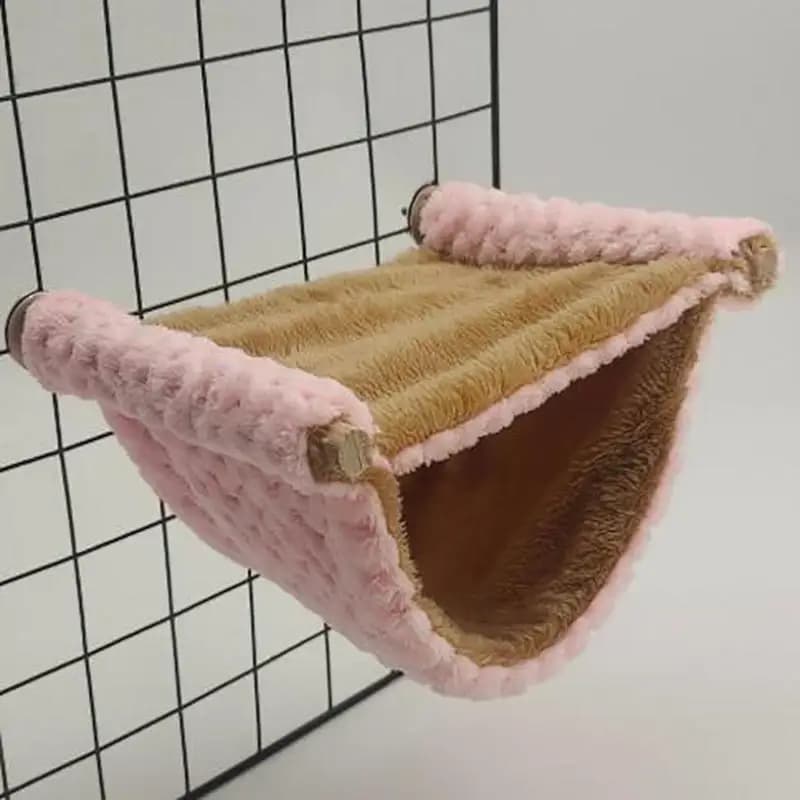 Amaca Calda in Peluche per Criceti, Sacco a Pelo per Piccoli Animali Domestici, Nido per Ratti e Scoiattoli, Cuccia Sospesa per Gabbia, Accessori e Forniture per Animali Domestici