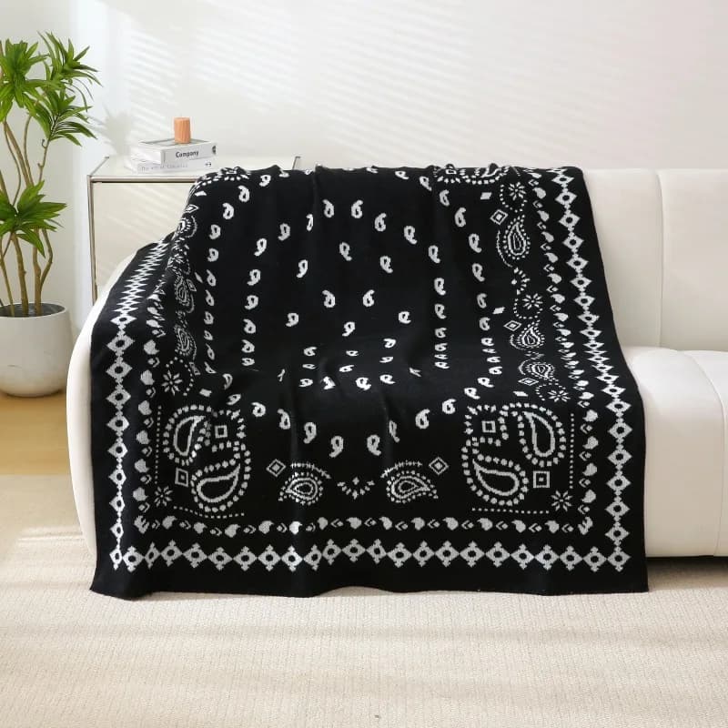 Plaid poliestere coperta per maglieria ufficio pisolino aria condizionata coperta morbida per divano letto soggiorno 130*170cm