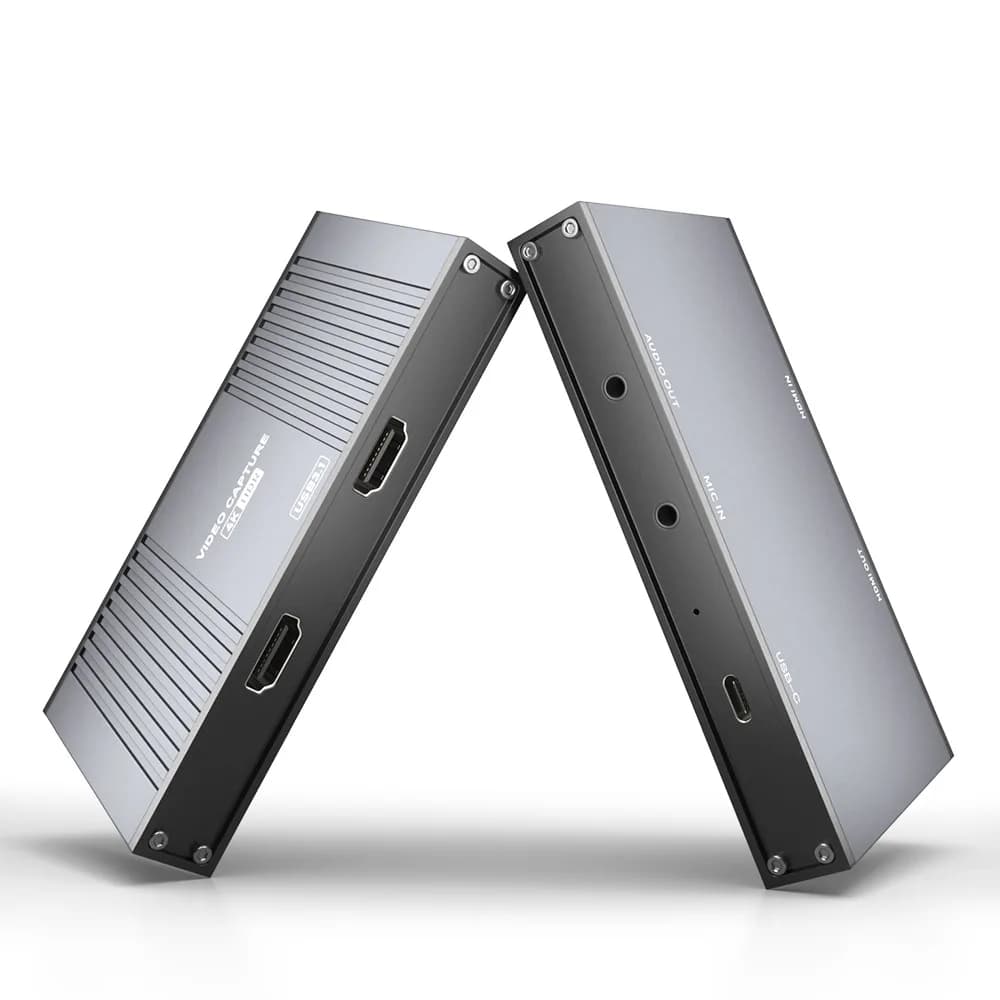 Nuova scheda di acquisizione video per streaming live 4K 60Hz 240Hz HDR USB Uscita HD Materiale metallico Funzione microfono per accessori audio video