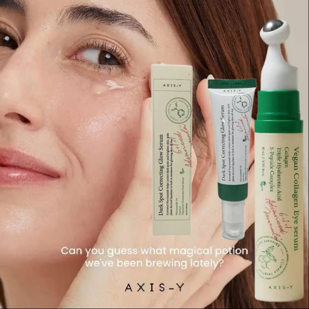 AXIS-Y Dark Spot Correcting Glow Serum / Eye Cream 5% Niacinamide Face Dark Spot Remover Nourishing Korean Skin Care