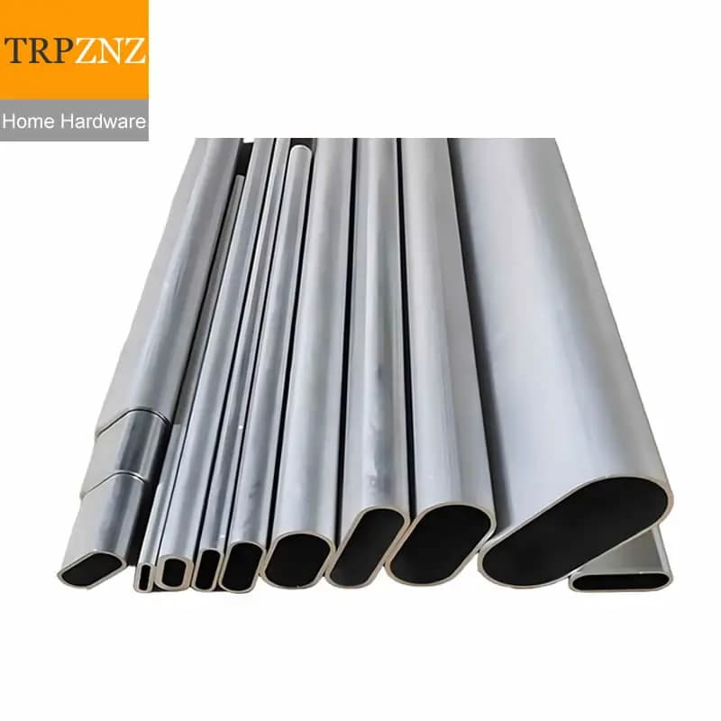 Tubo telescopico ovale piatto Pista in alluminio Manicotto telescopico 6061T6 elevata durezza OD 17 20 25 26 30 36 40MM