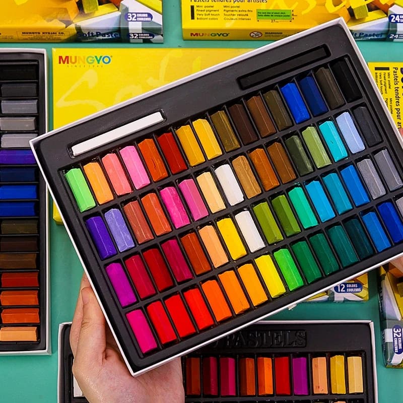 MUNGYO Pastelli Morbidi/Pastoncini/Pastoncini per Artista Graffiti Disegno Colorazione Arte Forniture di Cancelleria Sovrapposte Non Tossico