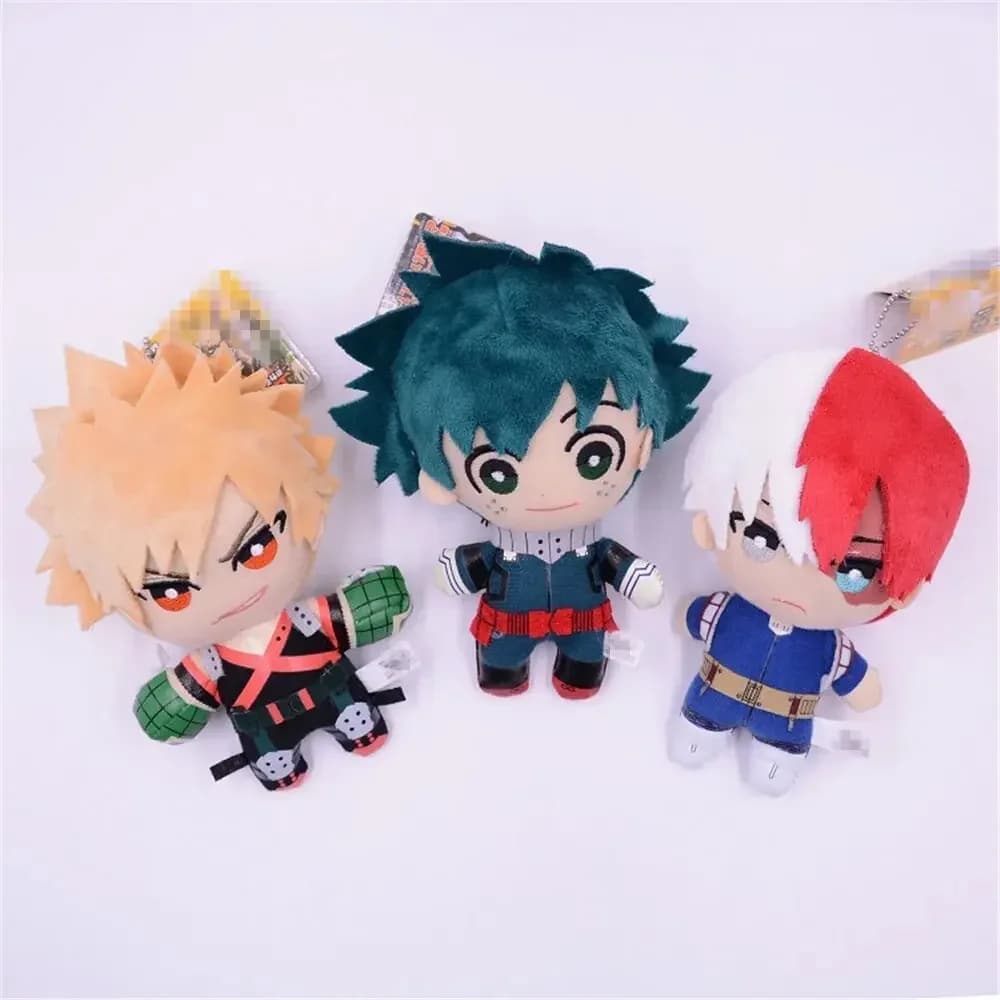 Portachiavi Peluche Anime My Hero Academia con Personaggi Midoriya Izuku, Bakugou Katsuki, Todoroki Shoto, Accessori e Oggetti di Scena per Cosplay