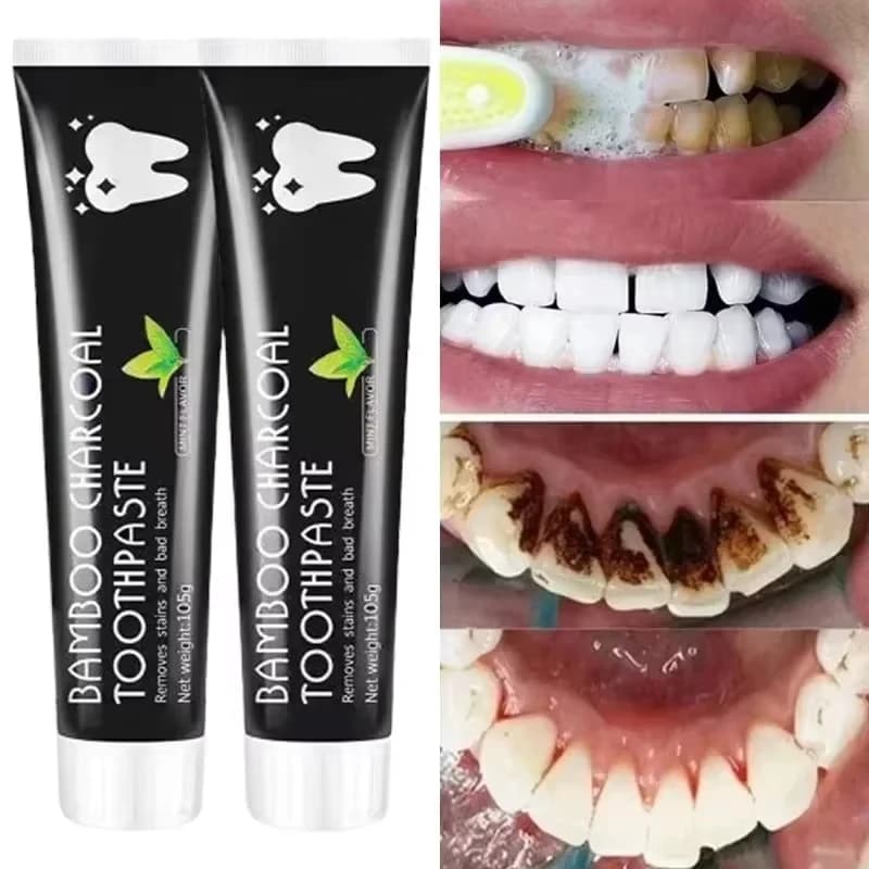 White toothpaste Bamboo charcoal toothpaste Absorbs alitosis Remove yellow teeth Strong cleaning of teeth stains Oral hygiene